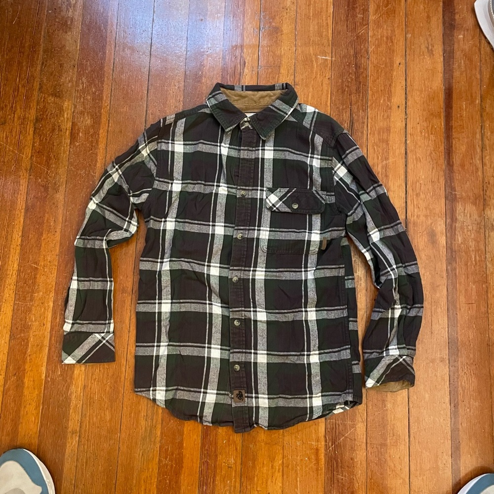Legendary Whitetails Black and Green Casual Button Down Shirt